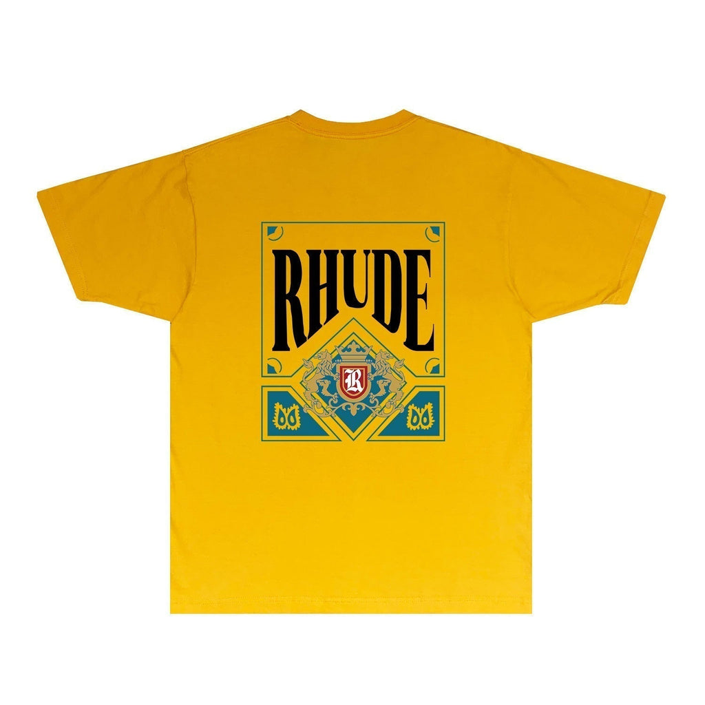 Rhude T-shirts Printed Trendy Pure Cotton