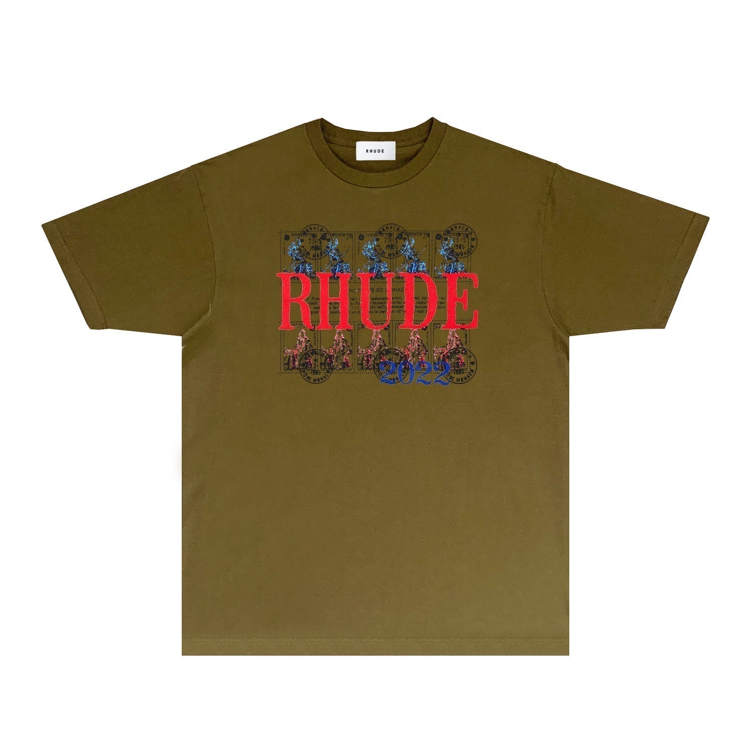 Rhude T-shirts Printed Trendy Pure Cotton