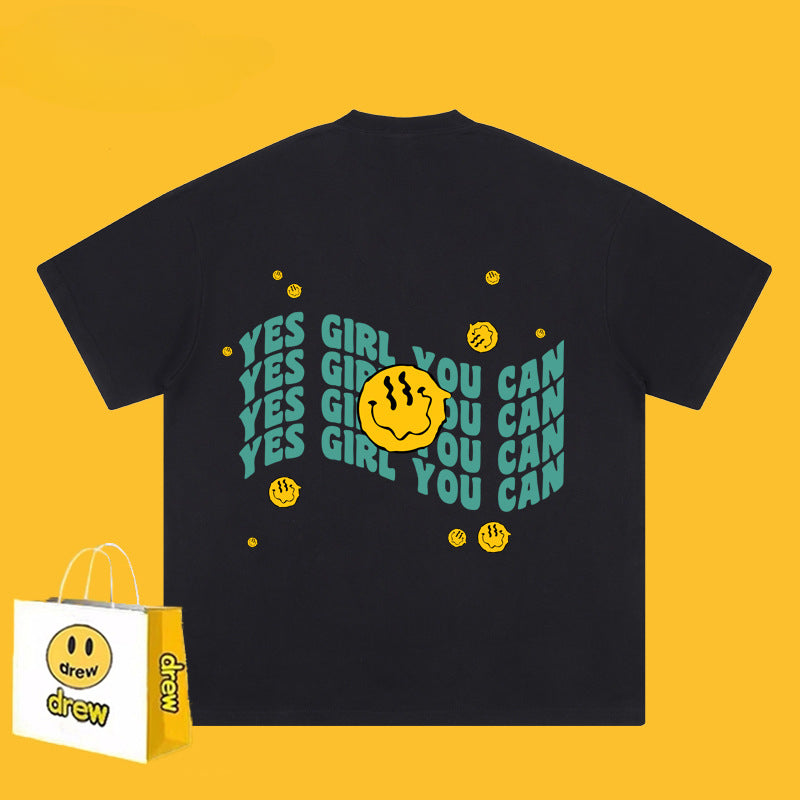 Drew T-shirts Printed Short Sleeve Loose round Neck