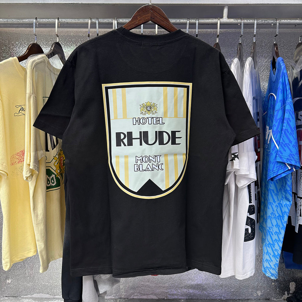 Rhude T-shirts Mont Blanc Short Sleeve Men and Women