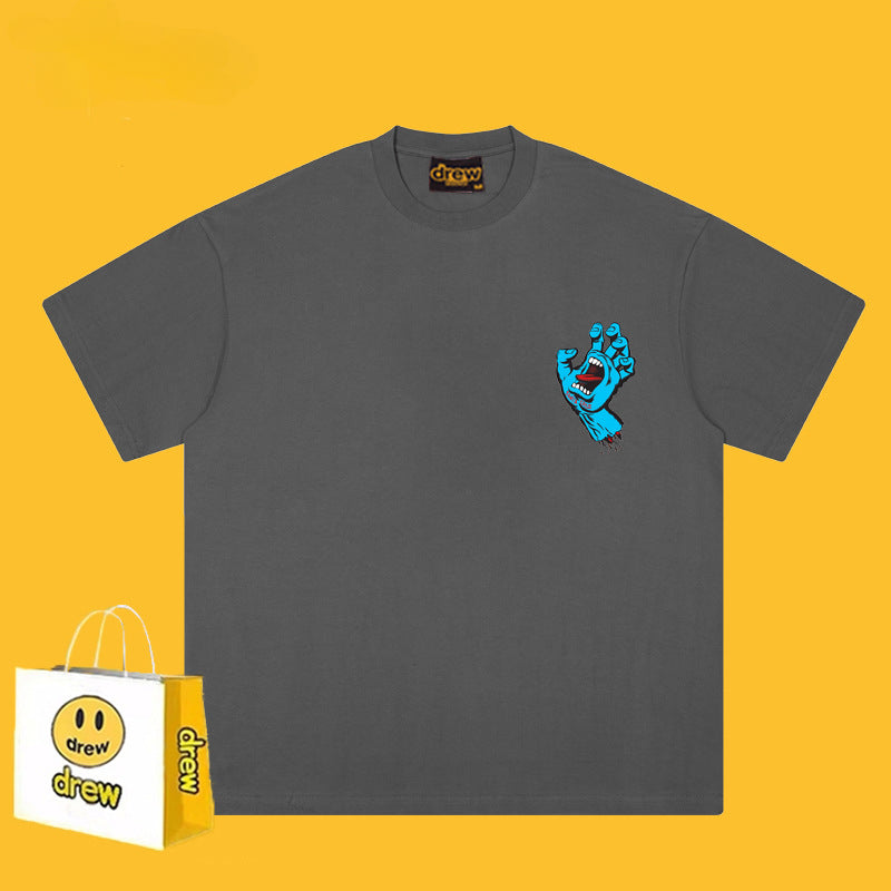 Drew T-shirts Cotton Summer Loose Men's Short Sleeve