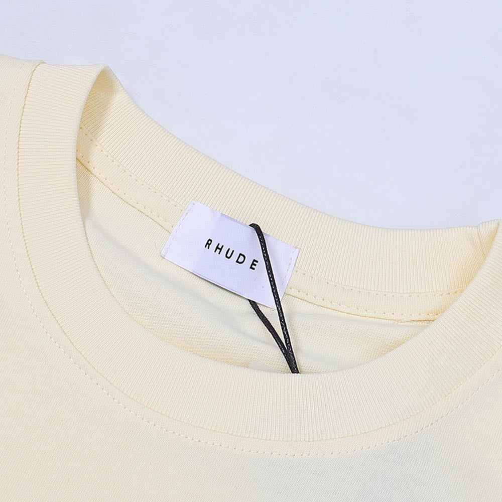 Rhude T-shirts Eagle Rossa Printed Cotton Casual Short Sleeve Men and Women