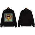Palm Angels Sweatshirts Painted Mouth Logo Print Long Sleeve Crew Neck Sweater