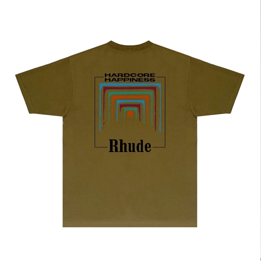Rhude T-shirts Printed Trendy Pure Cotton