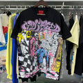 Godspeed T-shirts Graffiti Wall Skull Artist Printing Cotton Casual Short Sleeves Men and Women