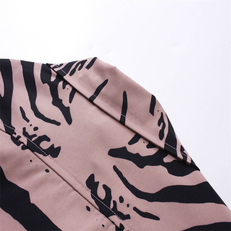 Rhude T-shirt Zebra Letter Embroidery Casual Short Sleeve Shirt, Shorts