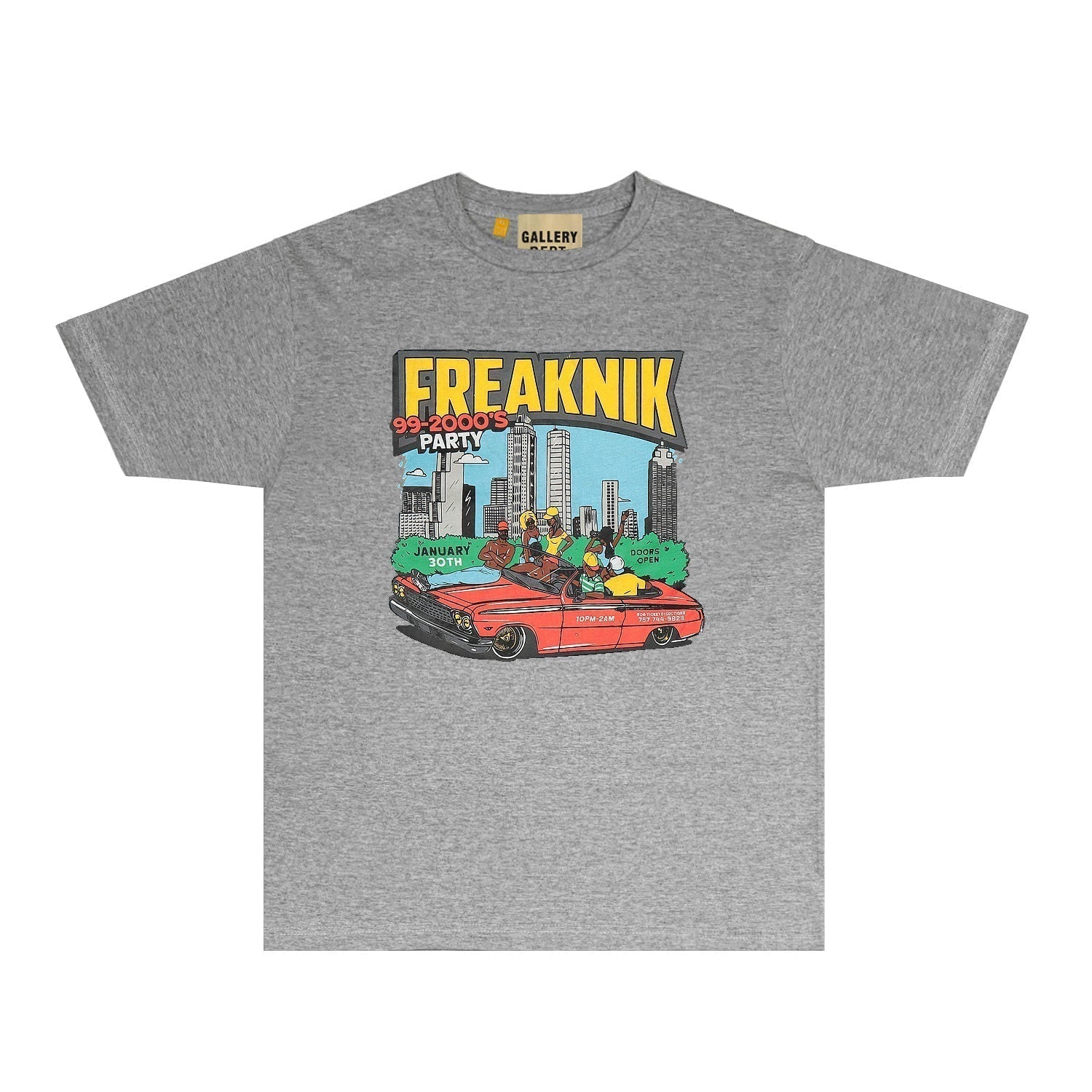 Gallery Dept T Shirt Retro Printed Loose Short-Sleeved Shirt