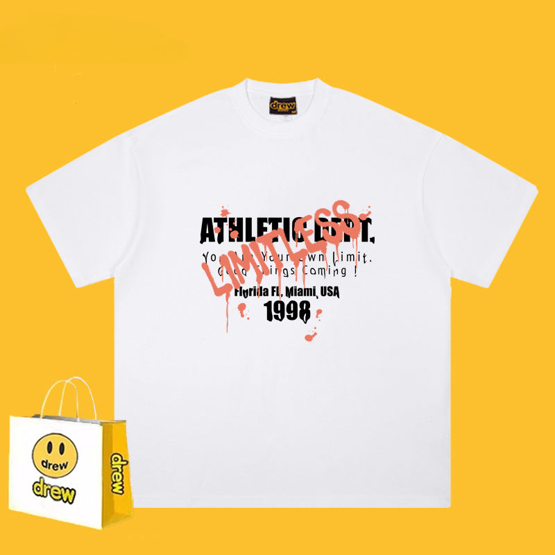 Drew T-shirts Smiley Face Short Sleeve T-shirt