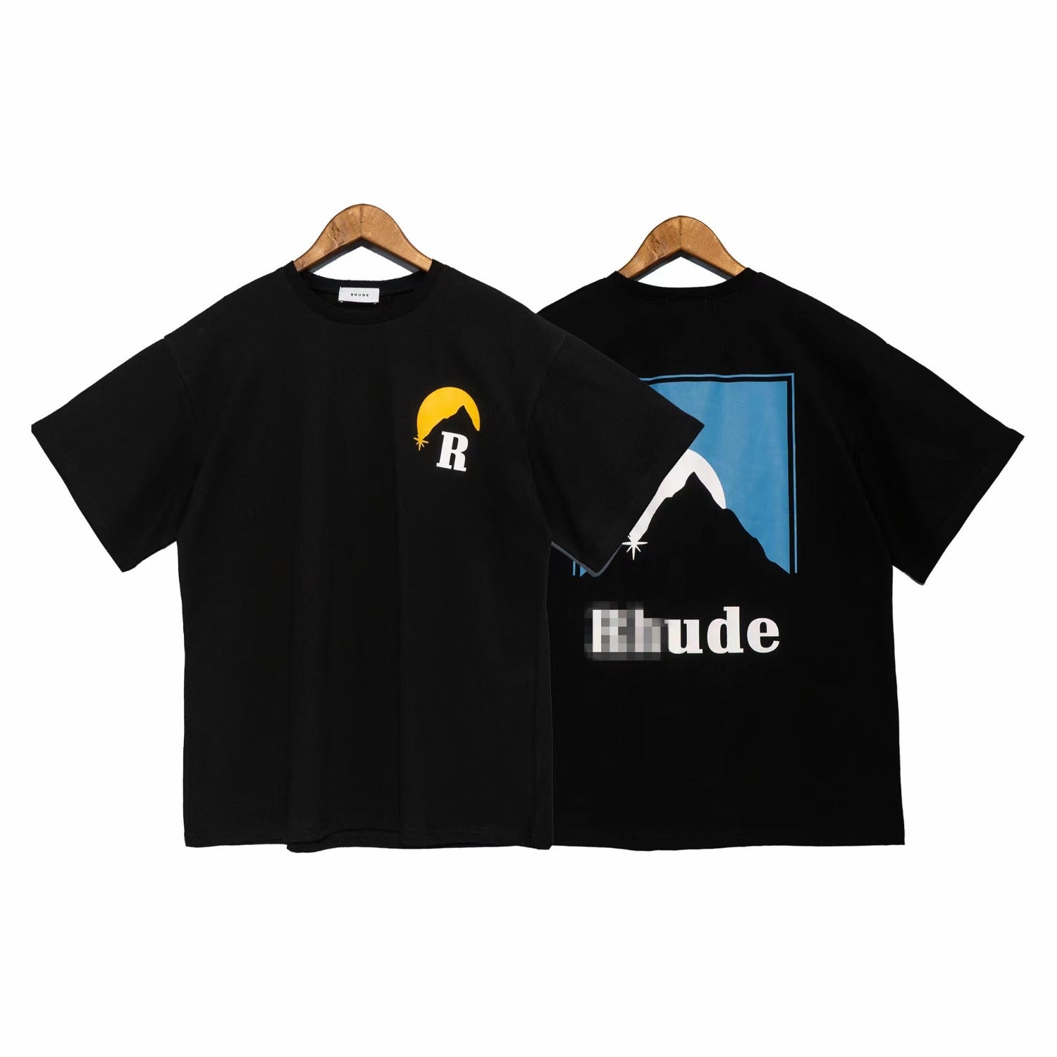 Rhude T-shirt Classic Sunset Theme Printed Short Sleeve T-shirt