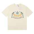 Rhude T-shirts Sardines Badge Printing Cotton Casual Short Sleeve Men and Women