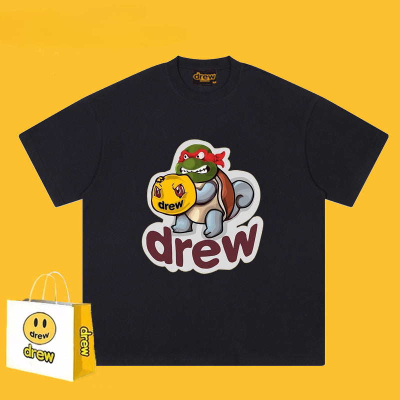 Drew T-shirts Ninja Turtle Loose Short Sleeve
