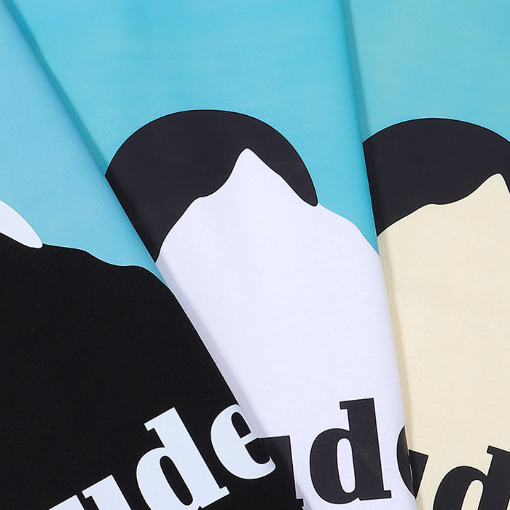 Rhude T-shirt Sunset Classic Alphabet Print Short Sleeve T-shirt