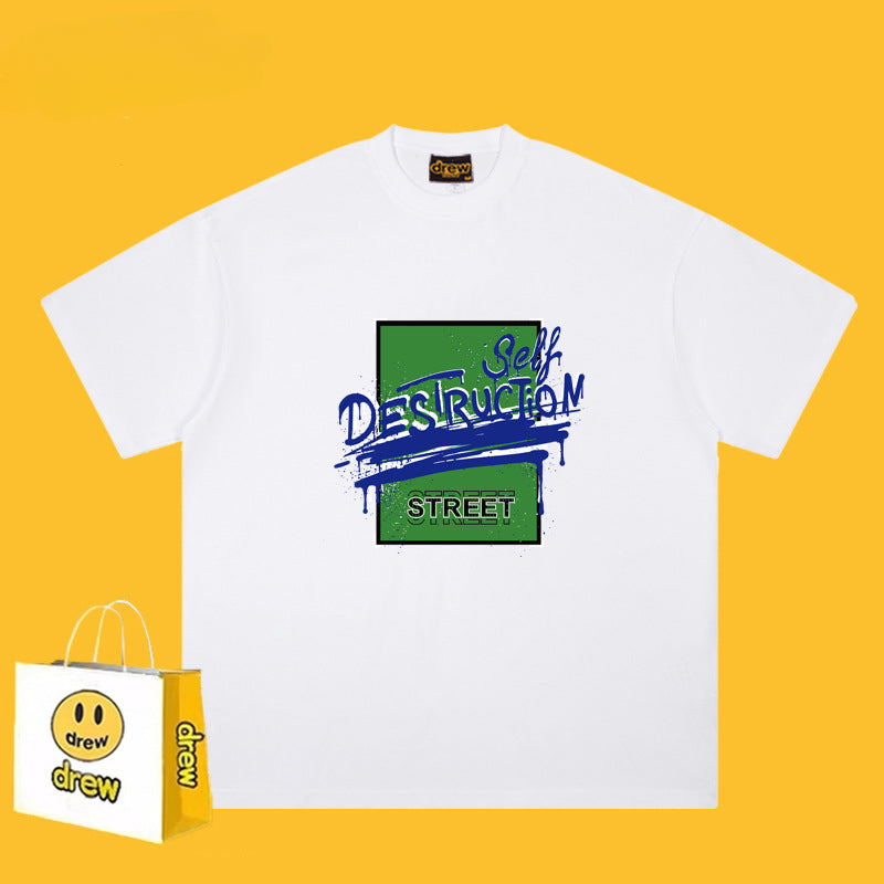 Drew T-shirts Short Sleeve T-shirt Smiley Face Short Sleeve