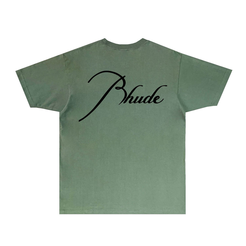 Rhude T-shirts Printed Trendy Pure Cotton