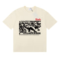 Rhude T-shirts Racing Tire Change Scene Printed Cotton Casual Short Sleeves Men and Women
