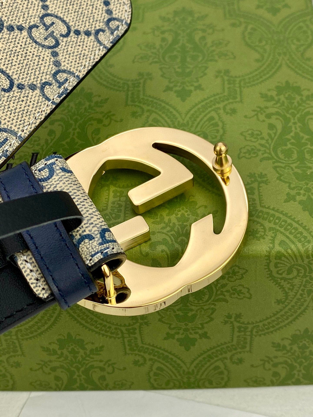 Gucci Classic Men's Belt — Gold Buckle & Silver Buckle