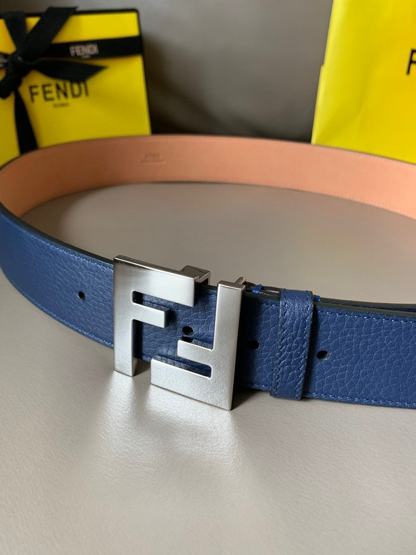 Fendi Men's Leather Belt Buckle Classic Dress Waist Belt for Jeans Trousers Coat Casual Formal