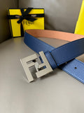 Fendi Men's Leather Belt Buckle Classic Dress Waist Belt for Jeans Trousers Coat Casual Formal