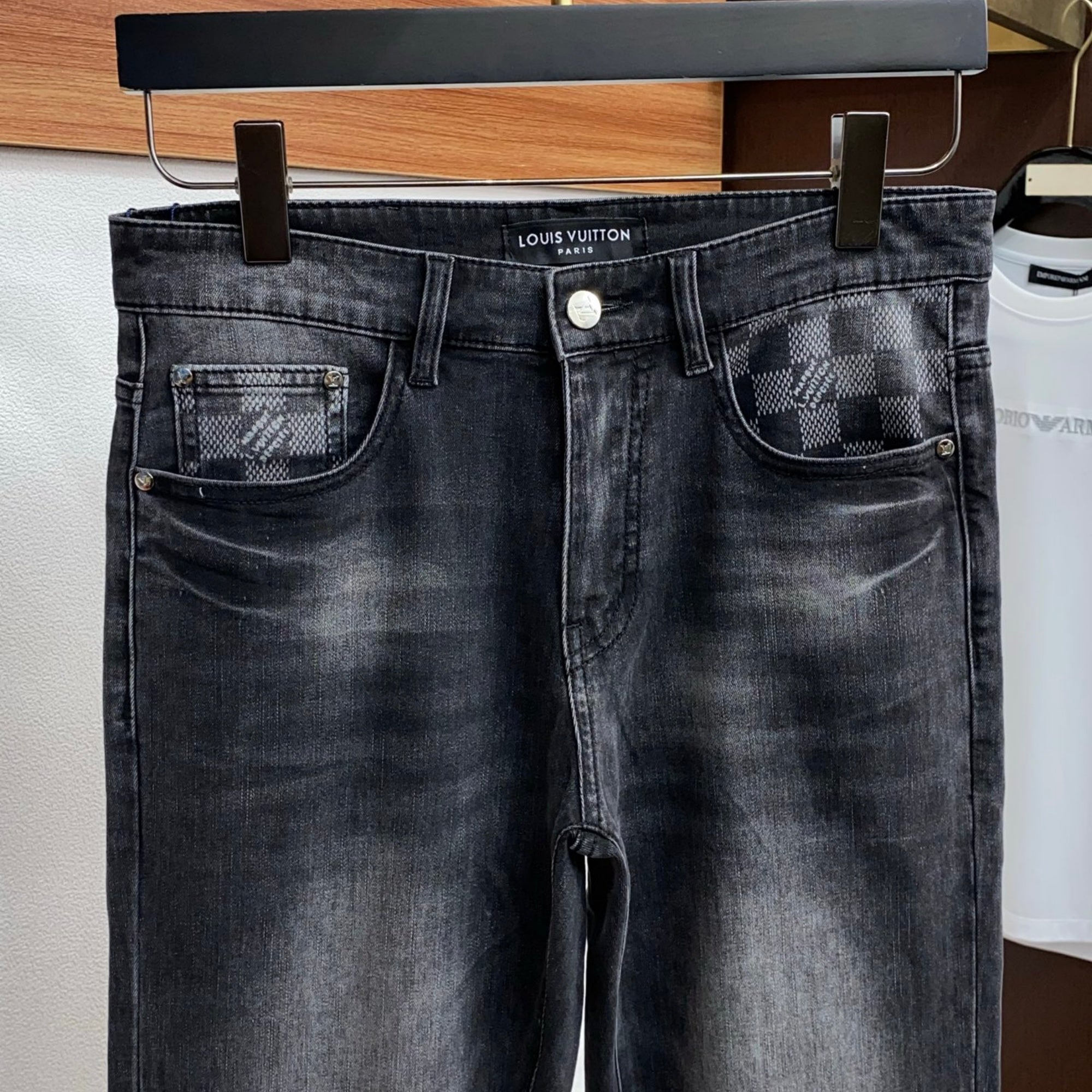 Louis Vuitton Logo-Embroidered Jeans