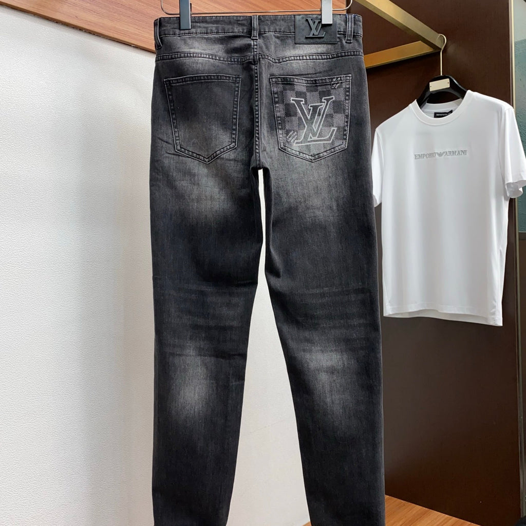 Louis Vuitton Logo-Embroidered Jeans