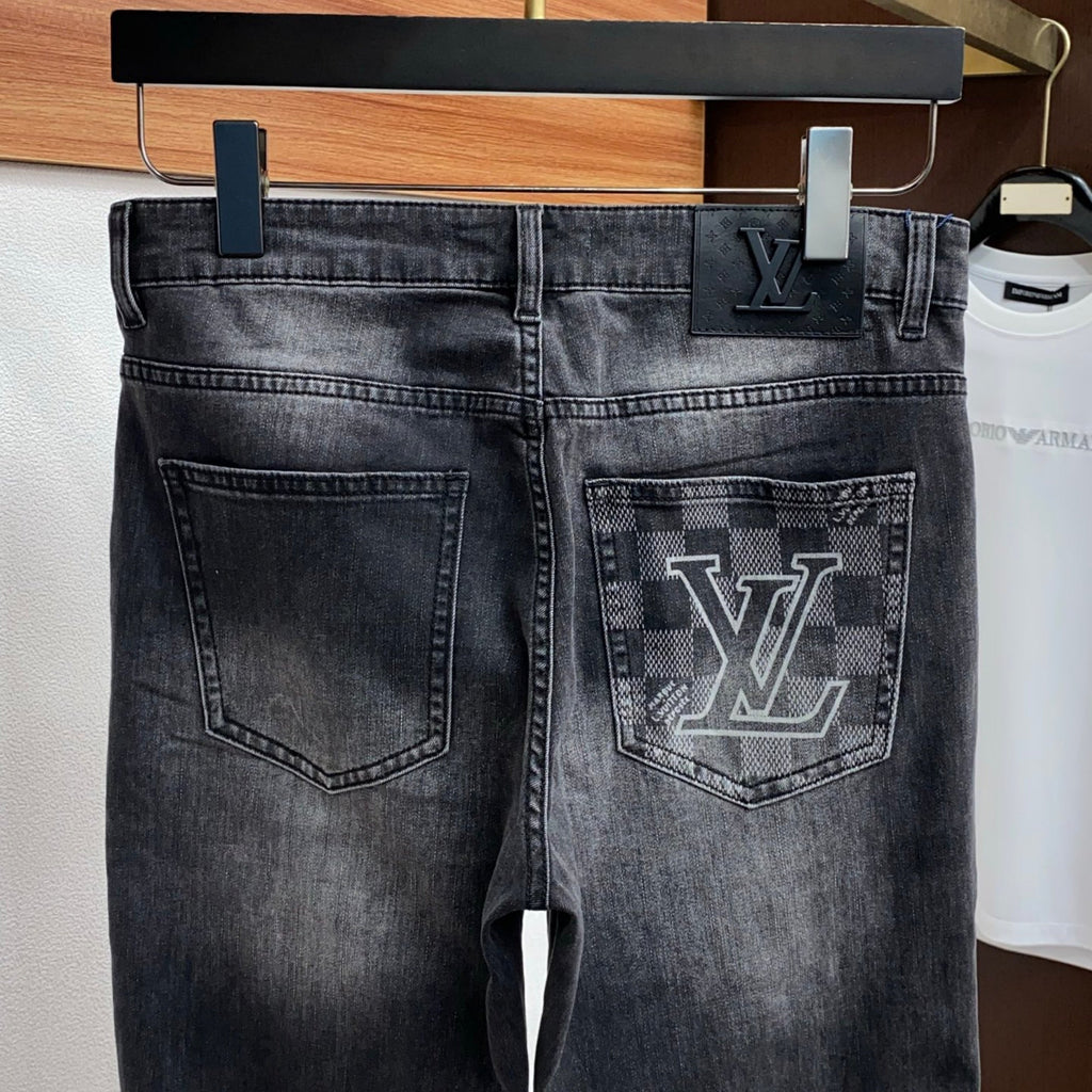 Louis Vuitton Logo-Embroidered Jeans