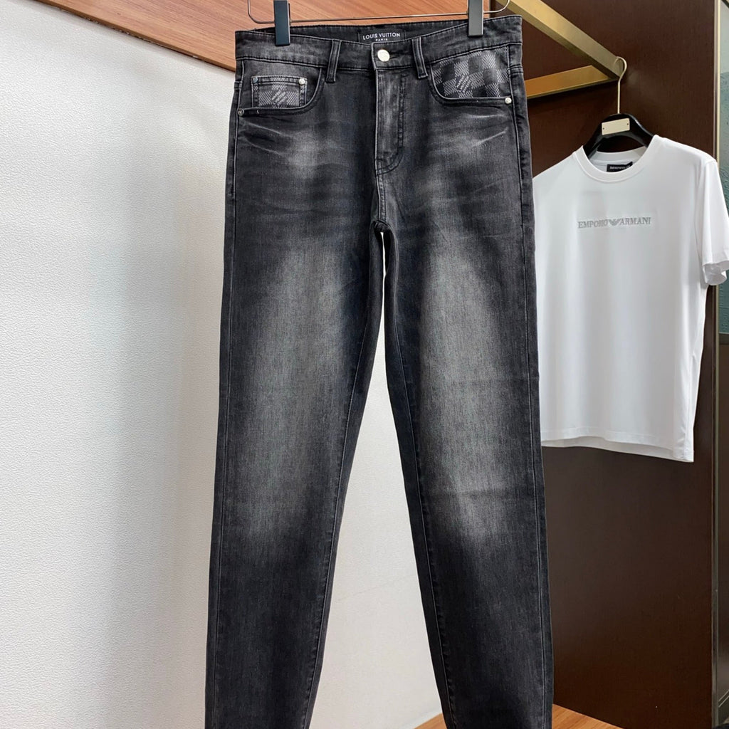 Louis Vuitton Logo-Embroidered Jeans
