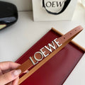 Loewe Women’s Leather Belt Anagram Buckle Classic Dress Waist Belt for Jeans Trousers Coat Casual Formal