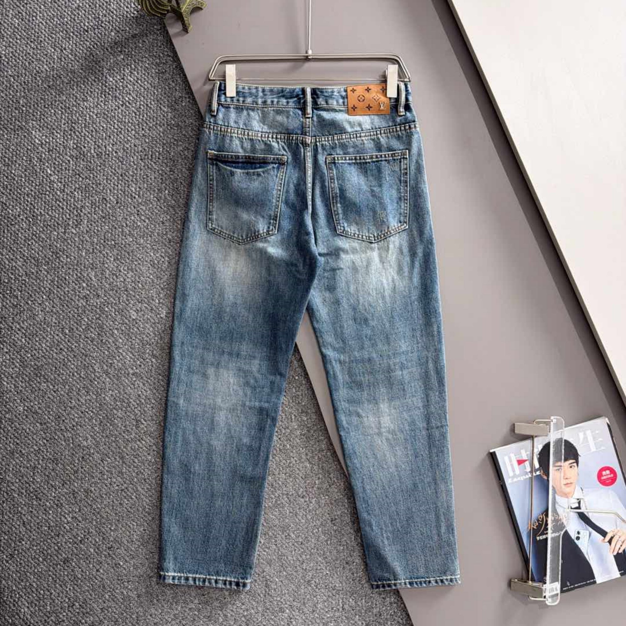Louis Vuitton Logo-Embroidered Jeans