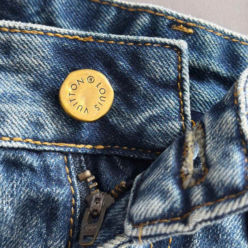 Louis Vuitton Logo-Embroidered Jeans