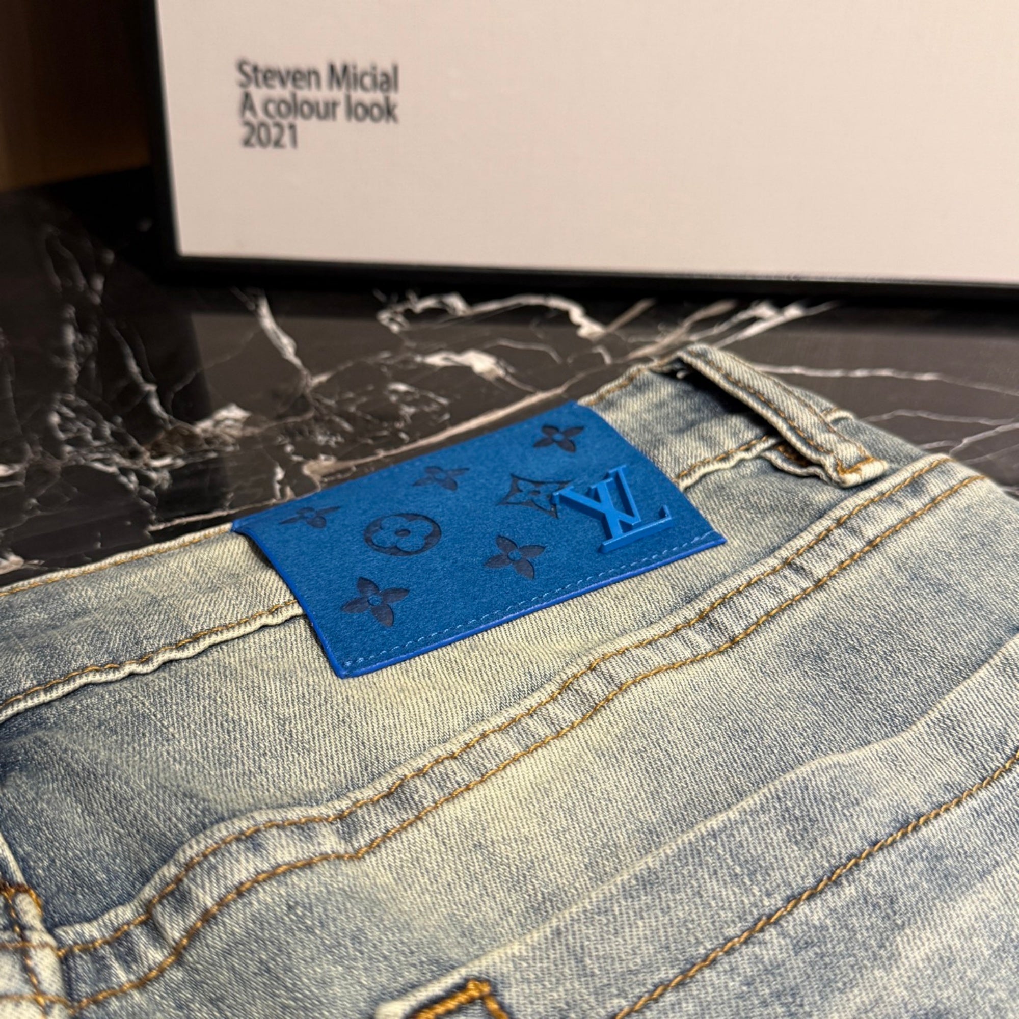 Louis Vuitton Logo-Embroidered Jeans