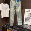 Louis Vuitton Logo-Embroidered Jeans
