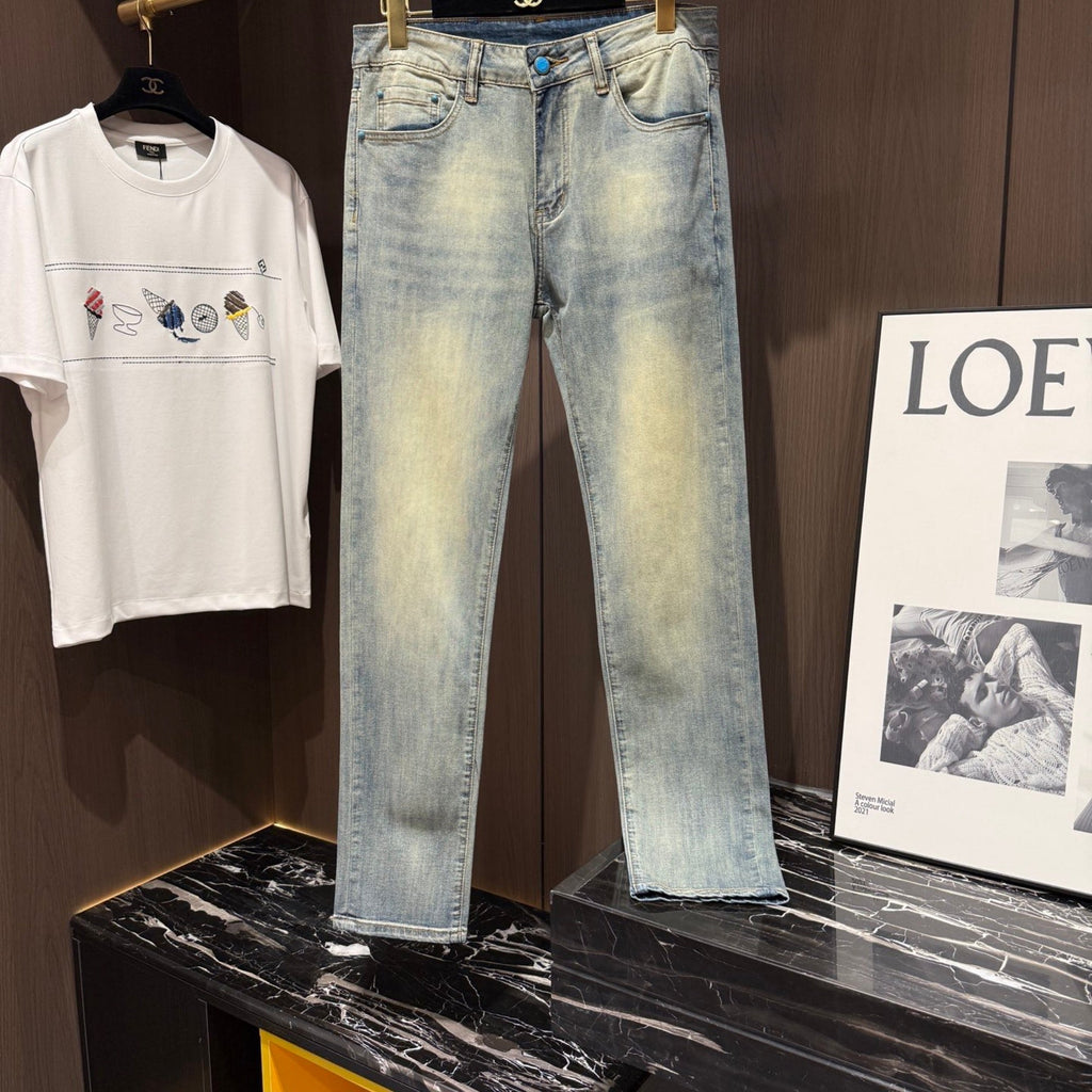Louis Vuitton Logo-Embroidered Jeans