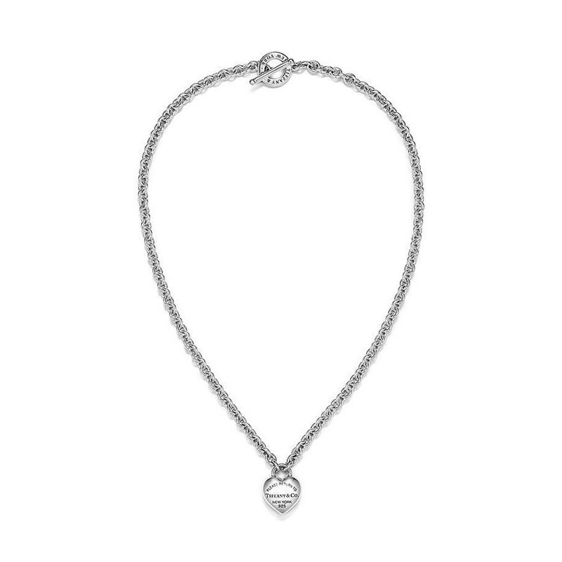 Tiffany Return to Full Heart Tag Chain 18K Gold Necklace
