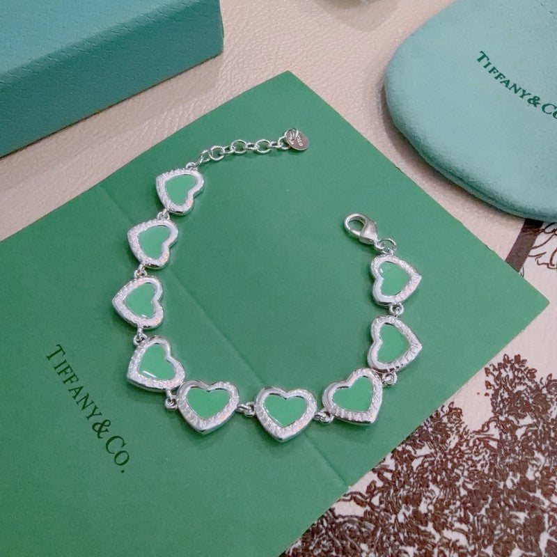 Tiffany Return to Blue Heart Tag 18K Gold Bracelet