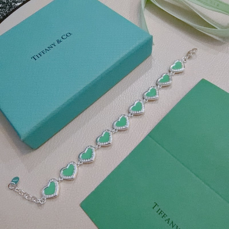 Tiffany Return to Blue Heart Tag 18K Gold Bracelet