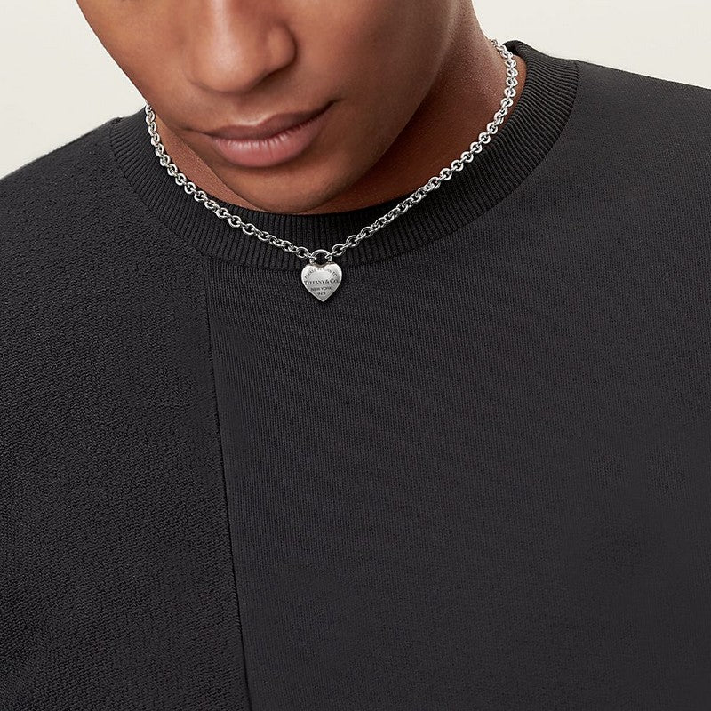 Tiffany Return to Full Heart Tag Chain 18K Gold Necklace