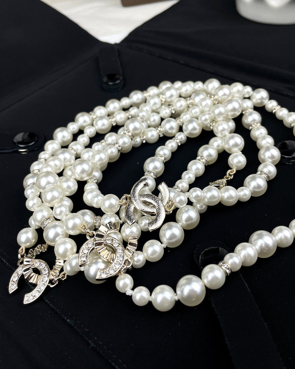 Chanel Pearls Long 18K Gold Necklace